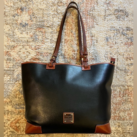 Dooney & Bourke Black Saffiano Leather Tote Bag - Picture 2 of 7